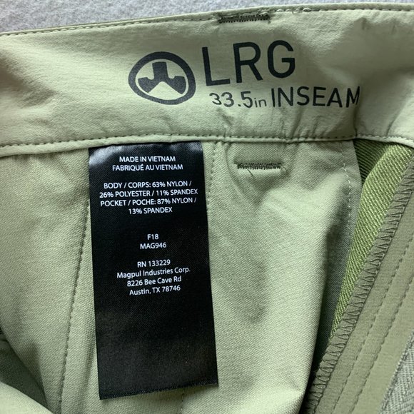 **SOLD**Magpul Mens Utility Pants Large Green Tactical Softshell Nylon Stretch - Picture 11 of 13